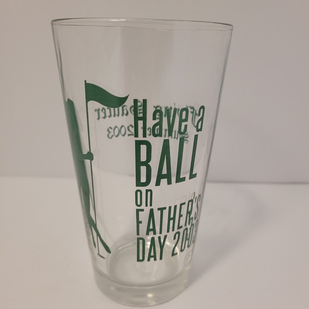Flying Saucer Father's Day Pint Glass Have A Ball On Father's Day 2003